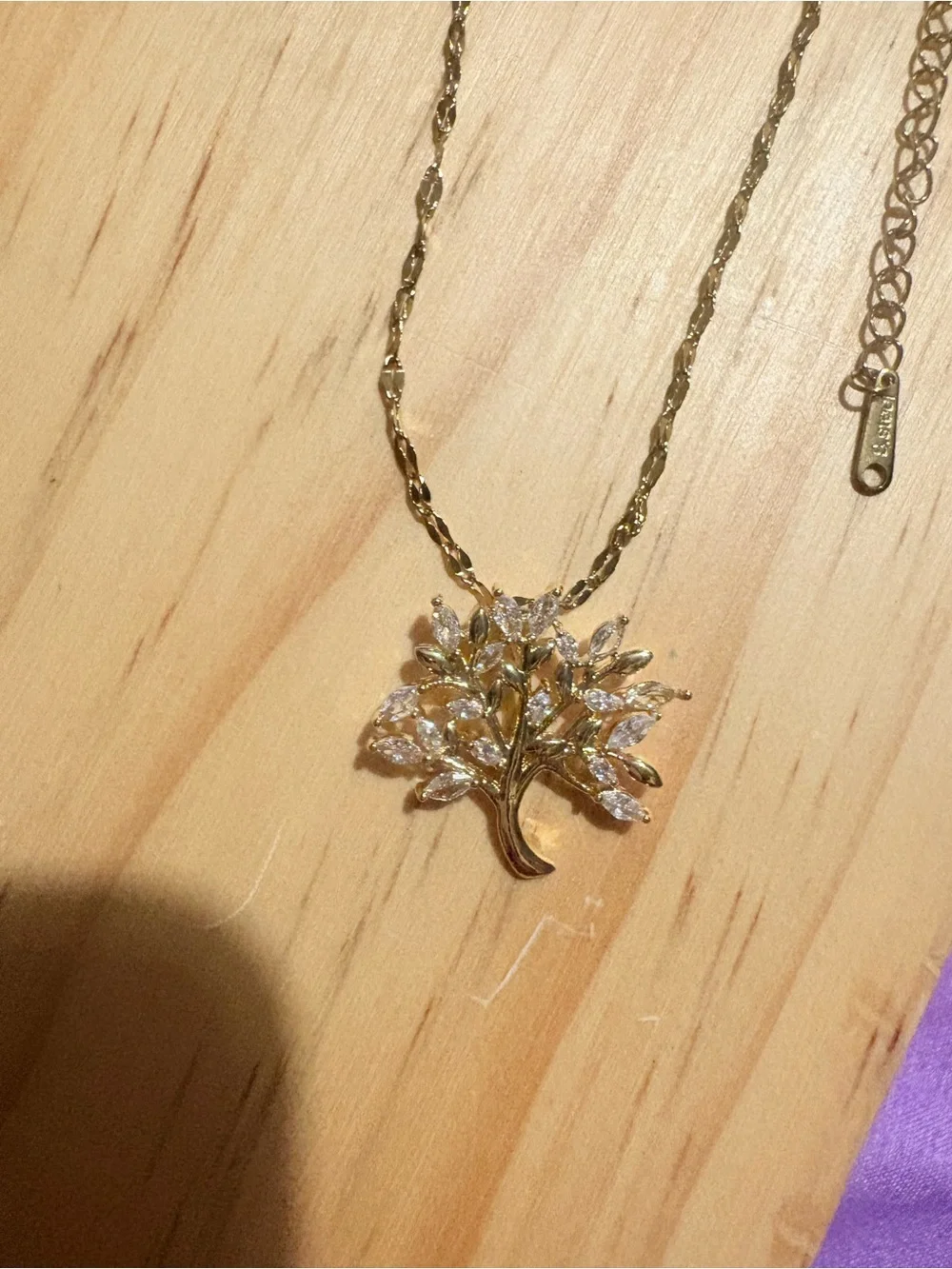 Fashionable and Gorgeous Micro Inlaid Stainless Steel Life Tree Necklace,
